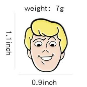 Fred from Scooby Doo Pin Brooch